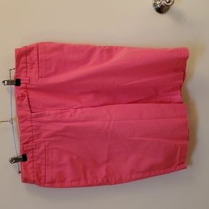 Salmon colored burmuda shorts